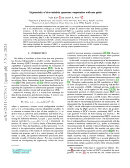 Expressivity of deterministic quantum computation with one qubit