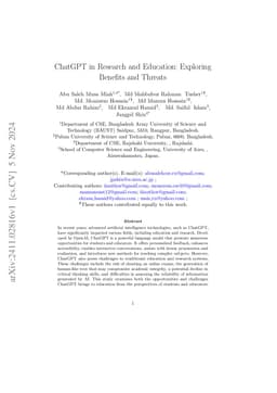 ChatGPT in Research and Education: Exploring Benefits and Threats
