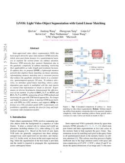 LiVOS: Light Video Object Segmentation with Gated Linear Matching
