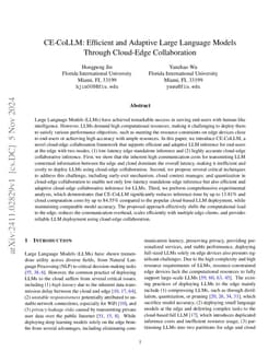 CE-CoLLM: Efficient and Adaptive Large Language Models Through
  Cloud-Edge Collaboration