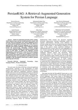 PersianRAG: A Retrieval-Augmented Generation System for Persian Language