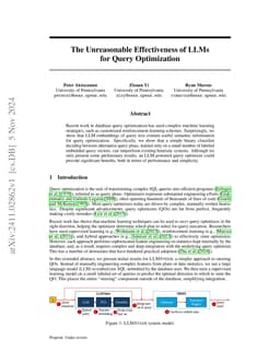 The Unreasonable Effectiveness of LLMs for Query Optimization