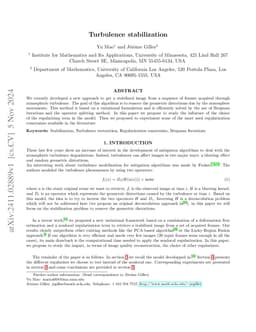 Turbulence stabilization