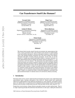 Can Transformers Smell Like Humans?