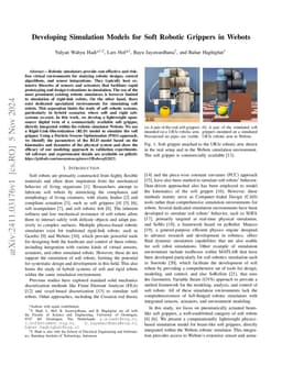 Developing Simulation Models for Soft Robotic Grippers in Webots