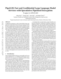 PipeLLM: Fast and Confidential Large Language Model Services with
  Speculative Pipelined Encryption