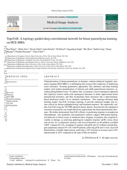 TopoTxR: A topology-guided deep convolutional network for breast
  parenchyma learning on DCE-MRIs