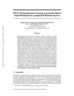 PACE: Pacing Operator Learning to Accurate Optical Field Simulation for
  Complicated Photonic Devices
