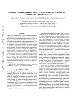 Enhancing Weakly Supervised Semantic Segmentation for Fibrosis via
  Controllable Image Generation