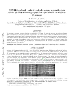 ADMIRE: a locally adaptive single-image, non-uniformity correction and
  denoising algorithm: application to uncooled IR camera