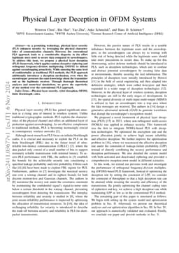 Physical Layer Deception in OFDM Systems