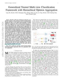 Generalized Trusted Multi-view Classification Framework with
  Hierarchical Opinion Aggregation