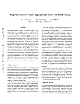 Adaptive Consensus Gradients Aggregation for Scaled Distributed Training