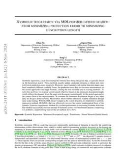 Symbolic regression via MDLformer-guided search: from minimizing prediction error to minimizing description length
