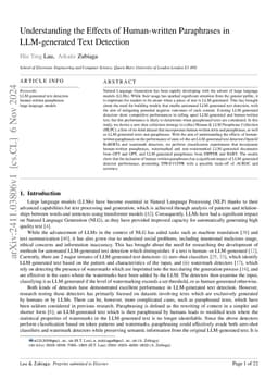 Understanding the Effects of Human-written Paraphrases in LLM-generated
  Text Detection