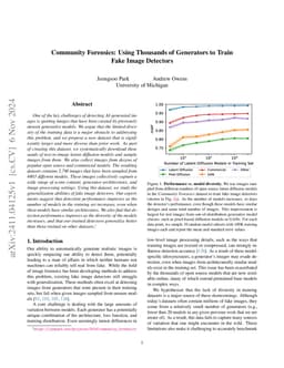 Community Forensics: Using Thousands of Generators to Train Fake Image
  Detectors