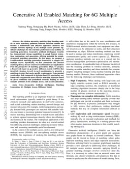 Generative AI Enabled Matching for 6G Multiple Access