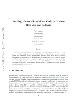 Running Markov Chain Monte Carlo on Modern Hardware and Software