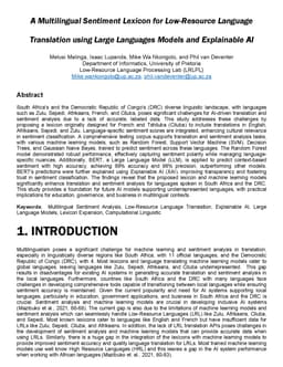 A Multilingual Sentiment Lexicon for Low-Resource Language Translation
  using Large Languages Models and Explainable AI