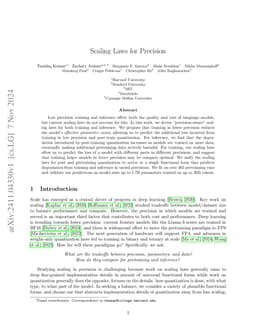 Scaling Laws for Precision