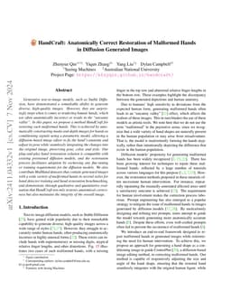 HandCraft: Anatomically Correct Restoration of Malformed Hands in Diffusion Generated Images