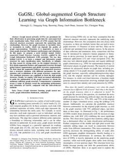 GaGSL: Global-augmented Graph Structure Learning via Graph Information
  Bottleneck