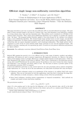 Efficient single image non-uniformity correction algorithm