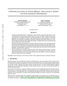 A Generalisation of Voter Model: Influential Nodes and Convergence Properties