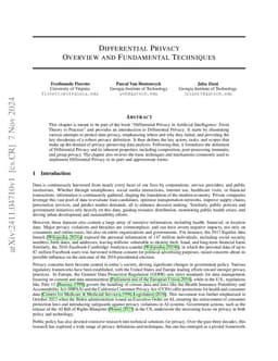 Differential Privacy Overview and Fundamental Techniques