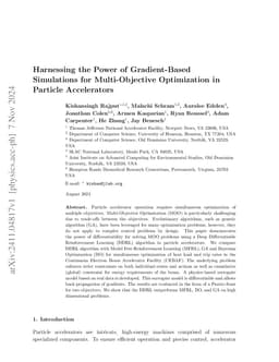 Harnessing the Power of Gradient-Based Simulations for Multi-Objective
  Optimization in Particle Accelerators