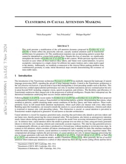 Clustering in Causal Attention Masking