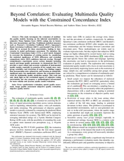 Beyond Correlation: Evaluating Multimedia Quality Models with the
  Constrained Concordance Index