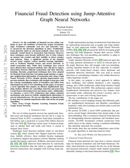 Financial Fraud Detection using Jump-Attentive Graph Neural Networks