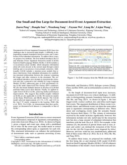 One Small and One Large for Document-level Event Argument Extraction