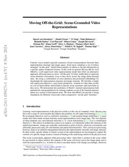 Moving Off-the-Grid: Scene-Grounded Video Representations