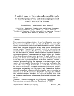 A method based on Generative Adversarial Networks for disentangling
  physical and chemical properties of stars in astronomical spectra