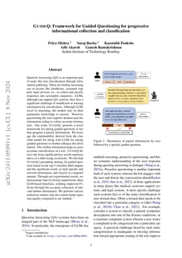 GUIDEQ: Framework for Guided Questioning for progressive informational
  collection and classification