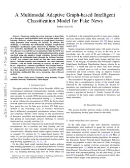 A Multimodal Adaptive Graph-based Intelligent Classification Model for
  Fake News