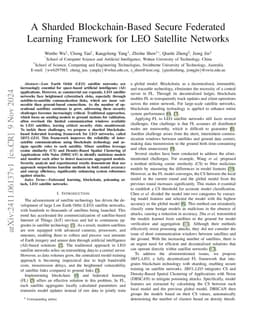 A Sharded Blockchain-Based Secure Federated Learning Framework for LEO
  Satellite Networks