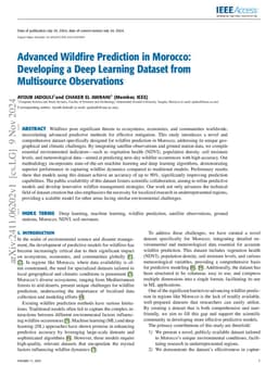 Advanced Wildfire Prediction in Morocco: Developing a Deep Learning
  Dataset from Multisource Observations