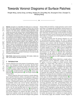 Towards Voronoi Diagrams of Surface Patches