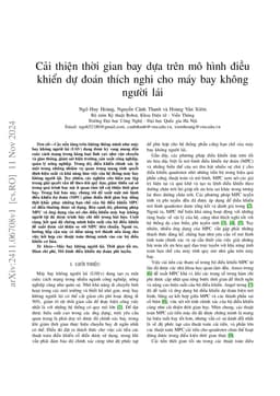 Flight Time Improvement Using Adaptive Model Predictive Control for
  Unmanned Aerial Vehicles