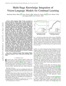 Multi-Stage Knowledge Integration of Vision-Language Models for
  Continual Learning
