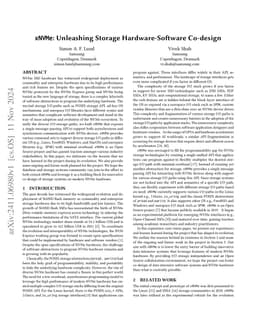 xNVMe: Unleashing Storage Hardware-Software Co-design