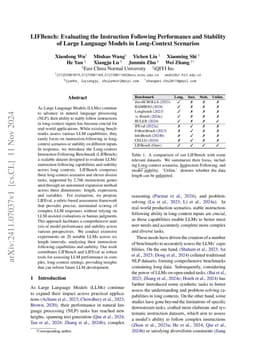 LIFBench: Evaluating the Instruction Following Performance and Stability
  of Large Language Models in Long-Context Scenarios
