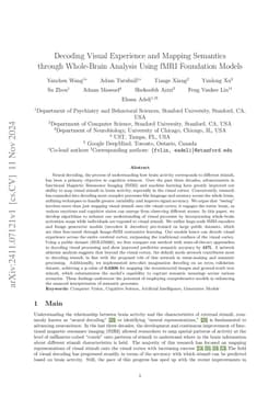 Decoding Visual Experience and Mapping Semantics through Whole-Brain
  Analysis Using fMRI Foundation Models