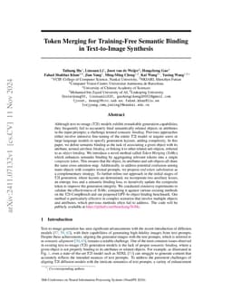 Token Merging for Training-Free Semantic Binding in Text-to-Image
  Synthesis