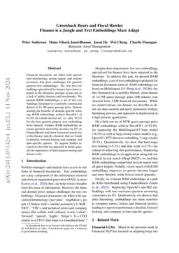 Greenback Bears and Fiscal Hawks: Finance is a Jungle and Text
  Embeddings Must Adapt