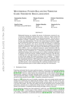 Multimodal Fusion Balancing Through Game-Theoretic Regularization