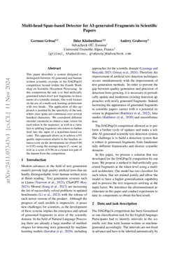 Multi-head Span-based Detector for AI-generated Fragments in Scientific
  Papers